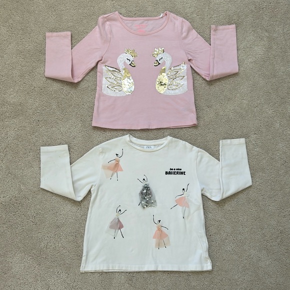Zara Other - Zara and TB girl long sleeve shirts bundle